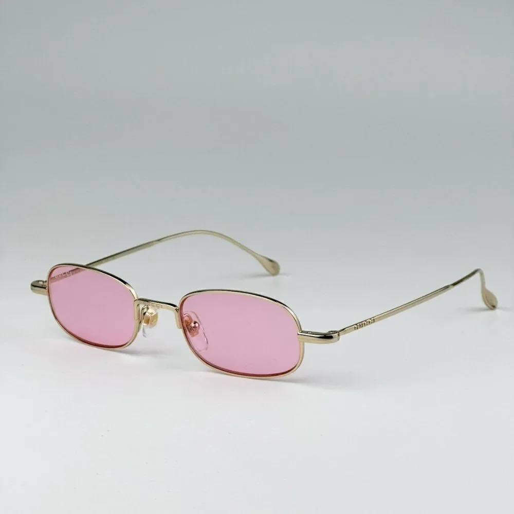 NEW Gucci GG1648S 005 Gold Pink Unisex Rectangle Sunglasses GG 1648S